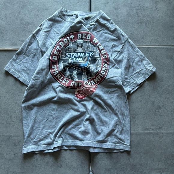 Gildan Other - Y2k gray 2008 detroit red wings stanley cup champions tshirt